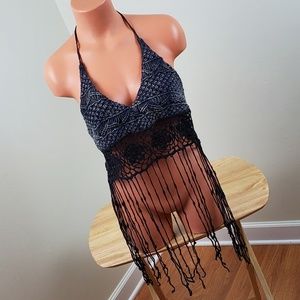 Ecote Tie Up BohoTop Anthro Urban Outfitters